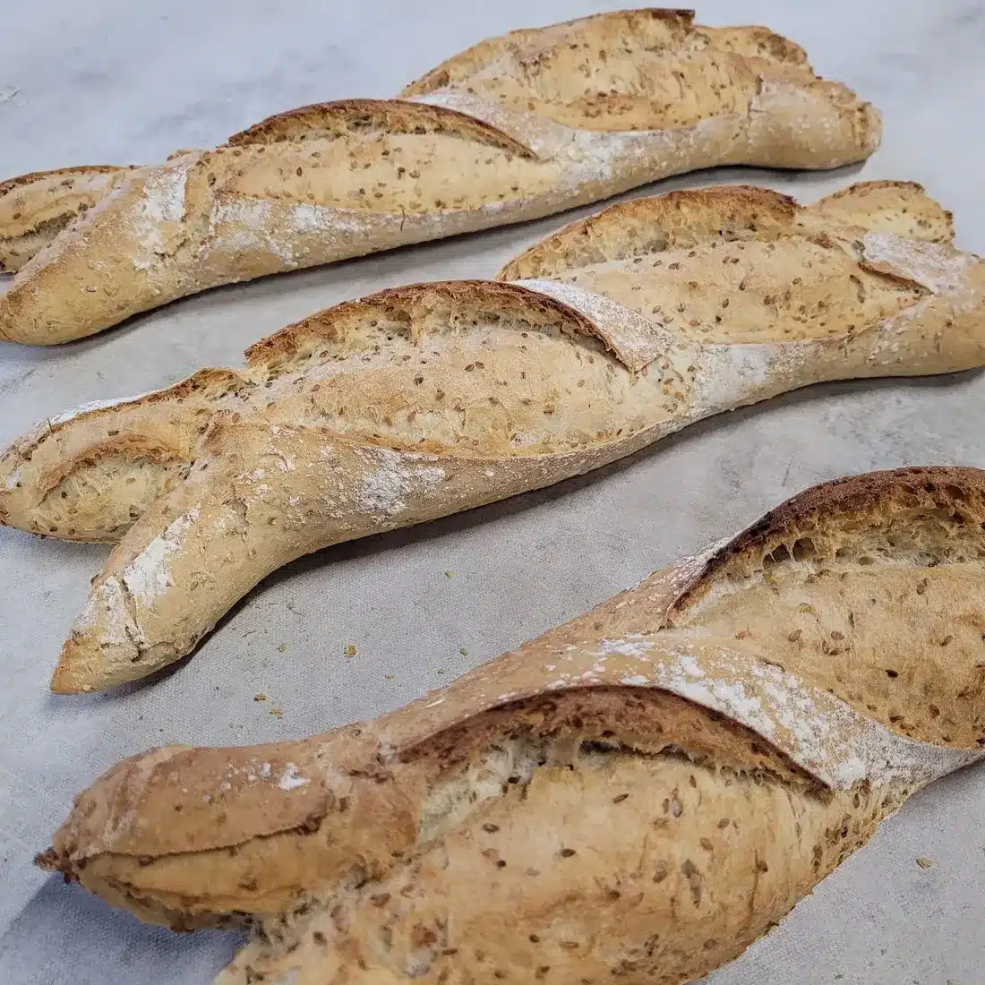 Baguettes tradition aux farines de meule